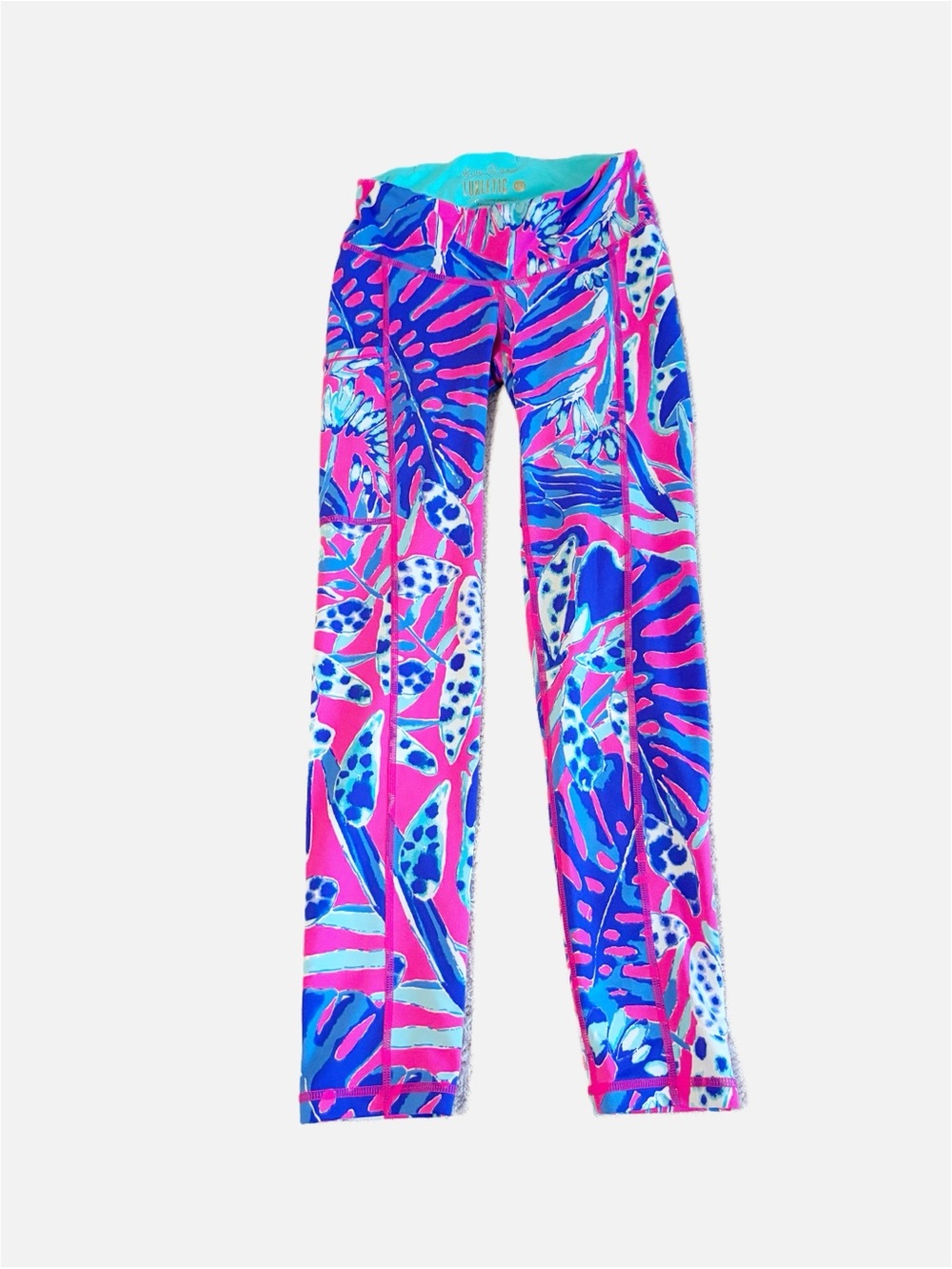 Lilly Pulitzer Kelly Skinny Ankle Pant Leggings Bougainvillea Pink Luxletic